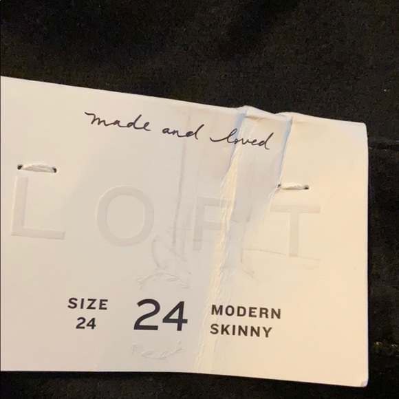 Loft Plus Size Black Velvet Skinny Jeans - Picture 5 of 6